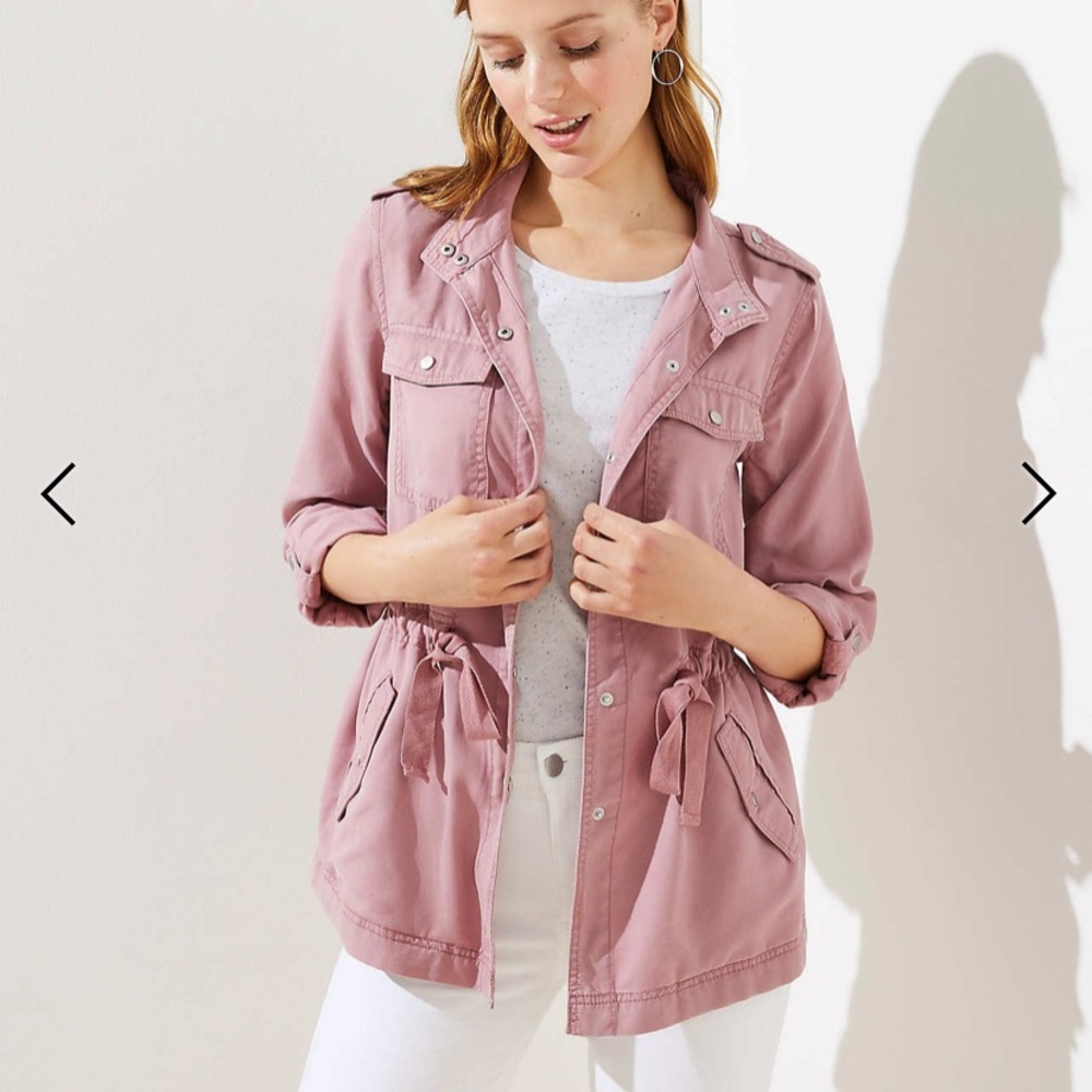 LOFT Pink Utility Jacket